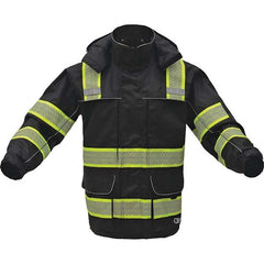 GSS Safety - Size L/XL Black Waterproof Rain Jacket - Exact Industrial Supply