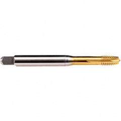 Emuge - M8x1.25 Metric 6HX 4 Flute TiN Finish HSS-E Spiral Point Tap - Exact Industrial Supply