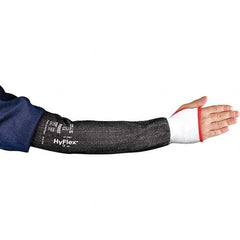 Cut & Puncture Resistant Sleeves: Size L, Kevlar, Gray, ANSI Cut A4 Knit Wrist Closure, Seamless, Cut-Resistant, Use for Automotive, Automotive Aftermarket, Equipment & Food Processing