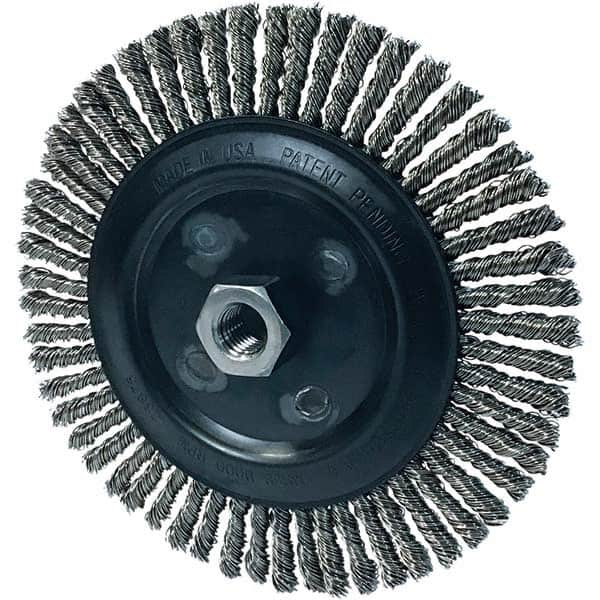 Osborn - 7" OD, 5/8-11 Arbor Hole, Stringer Bead Stainless Steel Wheel Brush - Exact Industrial Supply