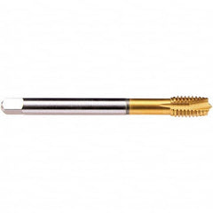 Emuge - M18x1.50 Metric Fine 6HX 4 Flute TiN Finish HSS-E Spiral Point Tap - Exact Industrial Supply