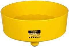 Eagle - 7" High x 18" Diam, Polyethylene, Drum Funnel with Brass Screen - 30 to 55 Gal Drum/Pail Capacity - Exact Industrial Supply