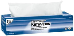 Kimtech - Dry Clean Room/Lab/Critical Task Wipes - Pop-Up, 16-5/8" x 14-3/4" Sheet Size, White - Exact Industrial Supply