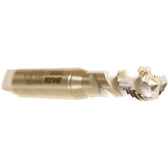 Emuge - M4.5x0.75 Metric 3 Flute 6H Modified Bottoming Spiral Flute Tap - Cobalt, Bright Finish, 70mm OAL, Right Hand Flute, Right Hand Thread, Series Enorm - Exact Industrial Supply