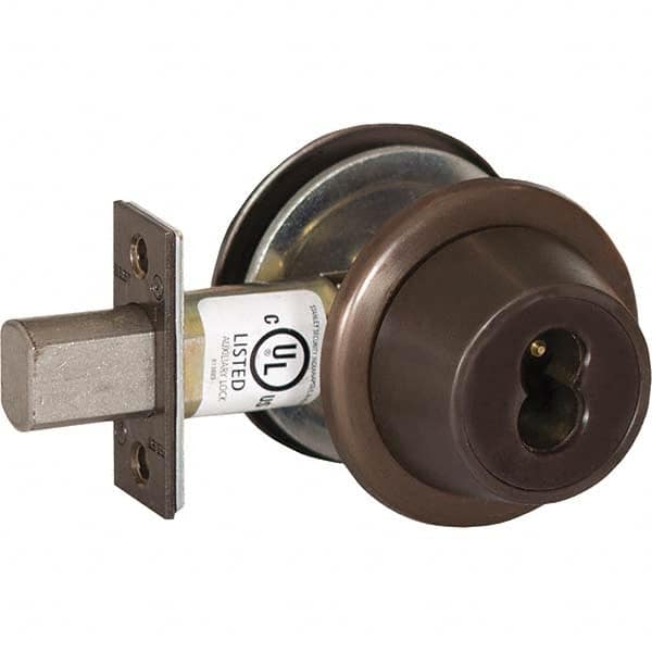 Best - Deadbolts Type: Heavy-Duty Single Cylinder Door Thickness Range: 1-3/4-2 - Exact Industrial Supply