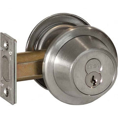 Best - Deadbolts Type: Double Cylinder Door Thickness Range: 1-3/8-2 - Exact Industrial Supply