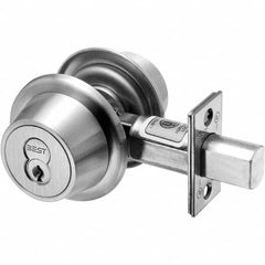 Best - Deadbolts Type: Heavy-Duty Double Cylinder Door Thickness Range: 1-3/4-2 - Exact Industrial Supply