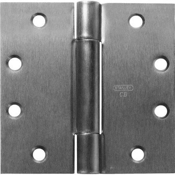 Stanley - 4-1/2" Long x 4-1/2" Wide Grade 1 304 Stainless Steel Full Mortise Ball Bearing Commercial Hinge - Exact Industrial Supply