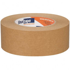 Masking Tape: 48 mm Wide, 55 m Long, 6.1 mil Thick, Natural & Tan Paper, Rubber Adhesive, 36 lb/in Tensile Strength