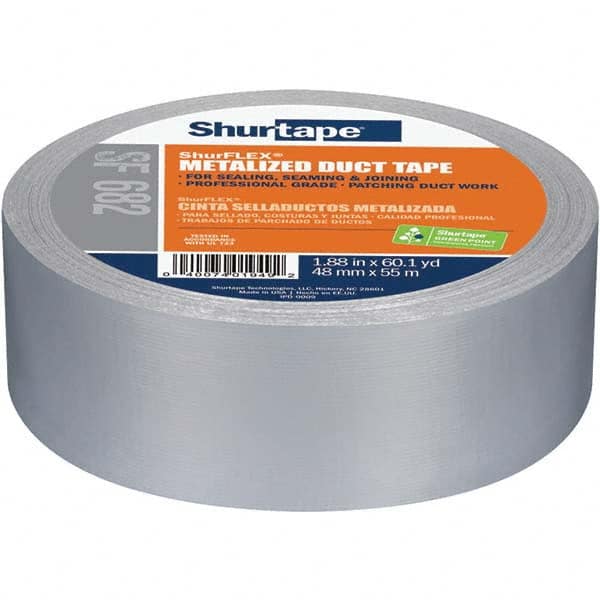 Shurtape - SF 682 ShurFLEX Non-Printed Metalized Cloth Duct Tape - Exact Industrial Supply