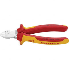 Knipex - Cutting Pliers Type: Diagonal Cutter w/Stripper Insulated: Insulated - Exact Industrial Supply