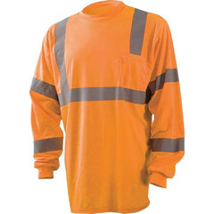 OccuNomix - Size S Hi-Vis Orange High Visibility Long Sleeve T-Shirt - Exact Industrial Supply