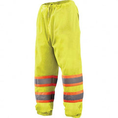 Size 2X/4X Hi-Viz Yellow Polyester Hi-Visibility Pants 1 Pocket, Drawstring Closure, 34″ Inseam, Haz Prot Lvl ANSI 107-2015 Class E