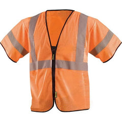 OccuNomix - Size 2X/3XL HI-Vis Orange Mesh General Purpose High Visibility Vest - Exact Industrial Supply