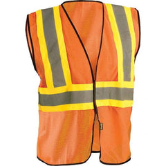 OccuNomix - Size 2X/3XL HI-Vis Orange Mesh General Purpose High Visibility Vest - Exact Industrial Supply