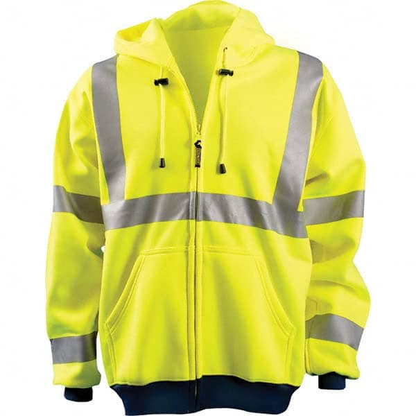 OccuNomix - Size S Hi-Viz Yellow High Visibility Sweatshirt - Exact Industrial Supply