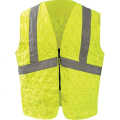 Cooling Vests; Cooling Type: Evaporating; Activation Method: Soak in Cold Water; Size: 2X/3X-Large; Color: Hi-Viz Yellow; Color Properties: Reflective; Maximum Cooling Time (Hours): 10; Closure Type: Zipper; Material: Polyester; Special Features: Lightwei