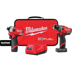 Milwaukee Tool - Cordless Tool Combination Kits Voltage: 12 Tools: Hammer Drill; Impact Driver - Exact Industrial Supply