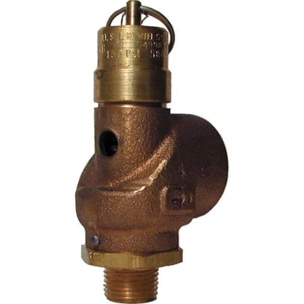 Control Devices - 1/2" Inlet, 3/4" Outlet, ASME Safety Valve - Exact Industrial Supply