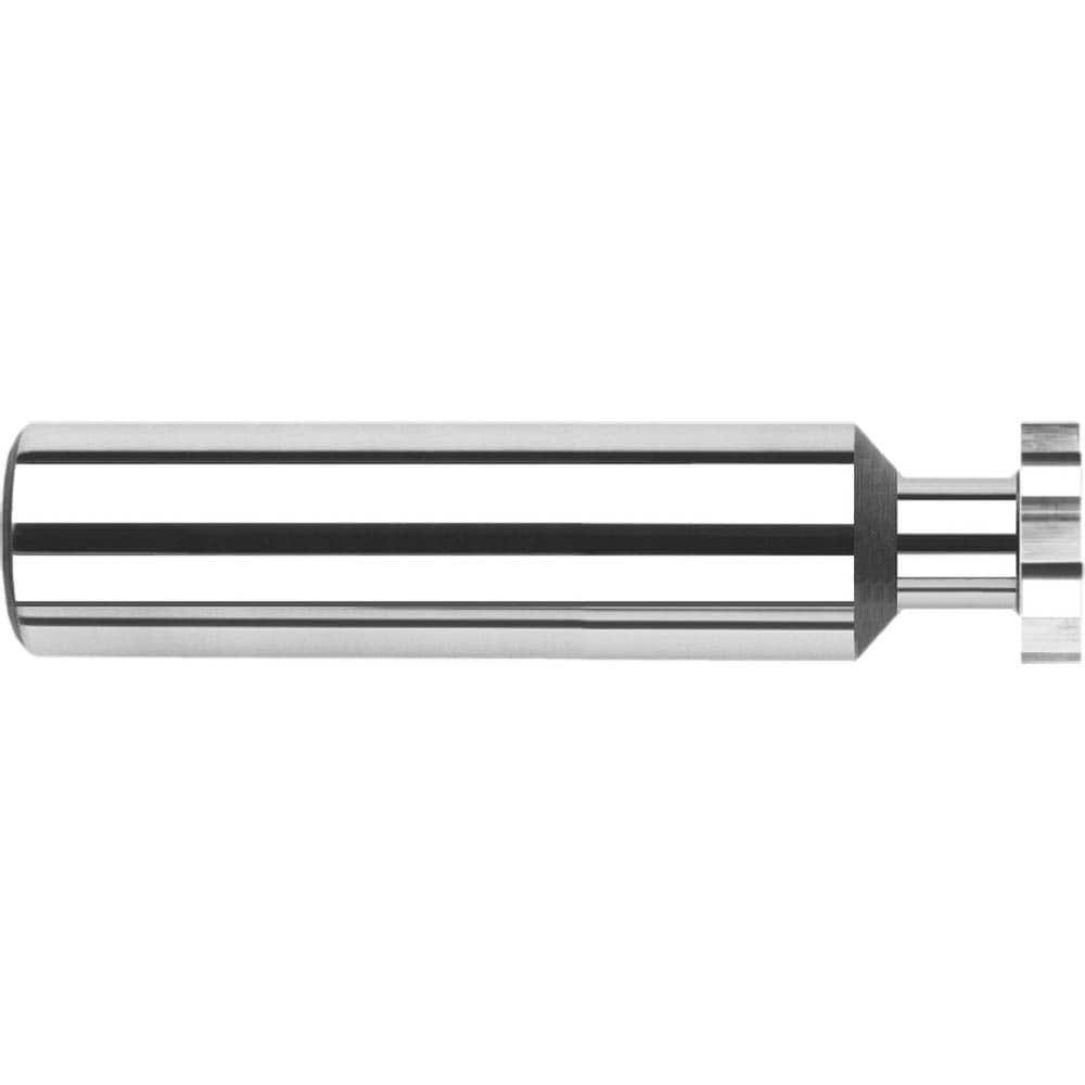 Harvey Tool - 1/8" Cut Diam, 0.5mm Cut Width, 1/8" Shank, Straight-Tooth Woodruff Keyseat Cutter - Exact Industrial Supply