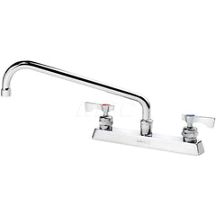 Industrial & Laundry Faucets; Type: Base Mount Faucet; Style: Base Mounted; Design: Base Mounted; Handle Type: Lever; Spout Type: Swing Spout/Nozzle; Mounting Centers: 8; Spout Size: 12; Finish/Coating: Chrome Plated Brass; Type: Base Mount Faucet