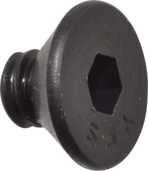 Value Collection - #10-24 UNC Hex Socket Drive, Flat Screw - Alloy Steel, Black Oxide Finish, Fully Threaded, 1/4" OAL - Exact Industrial Supply