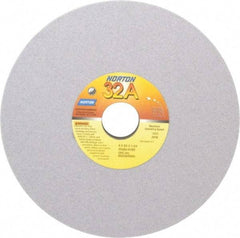 Norton - 8" Diam x 1-1/4" Hole x 3/4" Thick, K Hardness, 80 Grit Surface Grinding Wheel - Aluminum Oxide, Type 1, Medium Grade, 3,600 Max RPM, Vitrified Bond, No Recess - Exact Industrial Supply