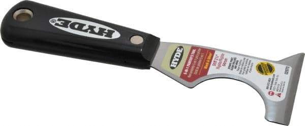 Hyde Tools - 2-1/2" Wide Carbon Steel Taping Knife - Stiff, Nylon Handle, 7-1/4" OAL - Exact Industrial Supply