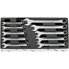 Wrench Sets; Set Type: Combination Wrench; System Of Measurement: Metric; Container Type: Plastic Tray; Wrench Size: 8 to 19 mm; Material: Alloy Steel; Chrome; Finish: Chrome-Plated; Overall Length: 14.3701 in; Non-sparking: No; Corrosion-resistant: No; R