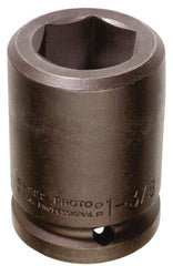 Proto - #5 Spline Drive, 1" Socket, Impact Socket - 6 Points, 3-1/8" OAL - Exact Industrial Supply