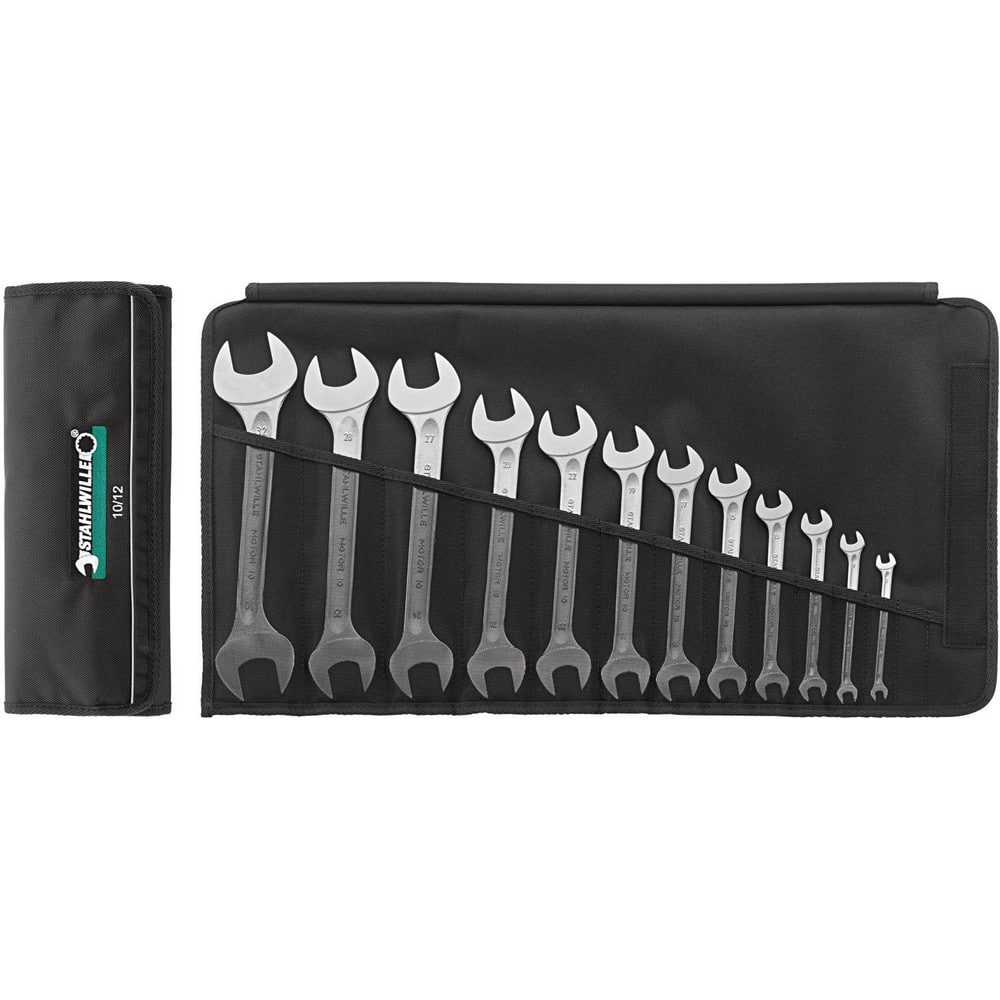 Wrench Sets; Set Type: Double Open Ended Wrench; System Of Measurement: Metric; Container Type: Wallet; Roll; Wrench Size: 6x7 to 30x32 mm; Material: Alloy Steel; Chrome; Finish: Chrome-Plated; Overall Length: 12.0079 in; Non-sparking: No; Corrosion-resis