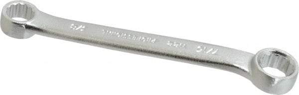 Proto - 3/8" x 7/16" 12 Point Box Wrench - Double End, 37/64" Head Diam x 19/64" Head Thickness, 4-5/8" OAL, Steel, Satin Finish, 15° Offset - Exact Industrial Supply