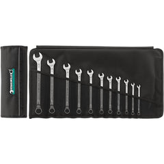 Wrench Sets; Set Type: Combination Wrench; System Of Measurement: Metric; Container Type: Wallet; Roll; Wrench Size: 8 to 22 mm; Material: Alloy Steel; Chrome; Finish: Chrome-Plated; Overall Length: 11.8111 in; Non-sparking: No; Corrosion-resistant: No; R