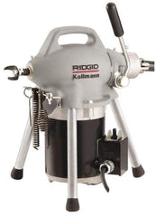 Ridgid - Electric Battery Drain Cleaning Machine - For 3/4" to 4" Pipe, 100' Cable, 400 Max RPM - Exact Industrial Supply