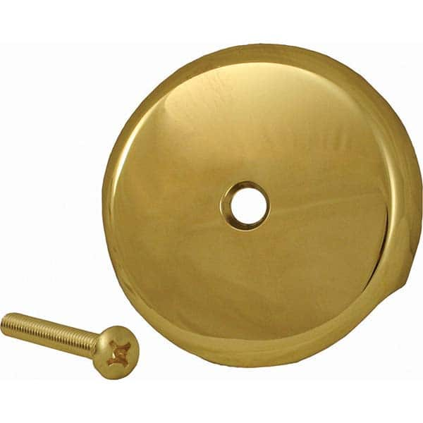 Jones Stephens - Shower Heads & Accessories Type: Overflow Plate Finish/Coating: Polished Brass - Exact Industrial Supply