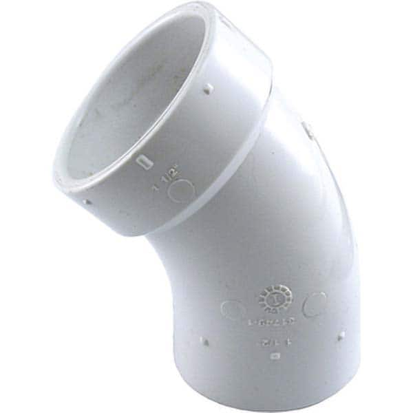 Plastic Pipe Fittings; Fitting Type: Street Elbow; Fitting Size: 4 in; Material: PVC; End Connection: Hub x Hub; Color: White