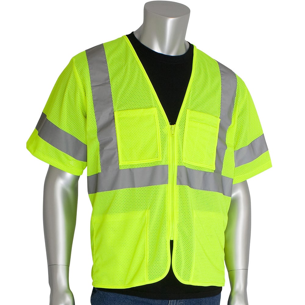 PIP - High Visibility Vests Vest Style: General Purpose; Surveyor's Vest Type: Hi Visibility - Exact Industrial Supply