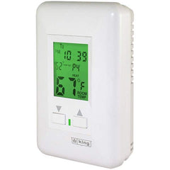 King Electric - Thermostats Type: Hydronic Thermostat Style: Line Voltage Wall Thermostat - Exact Industrial Supply