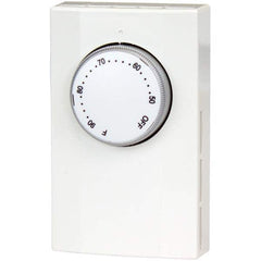 Thermostats; Thermostat Type: Line Voltage Wall Thermostat; Style: Line Voltage Wall Thermostat; Minimum Temperature (F): 41.0  ™F; 41.000; Maximum Temperature: 90.0  ™F; Maximum Temperature (F): 90.000; Minimum Voltage: 120 V; Maximum Voltage: 240 V; Amp