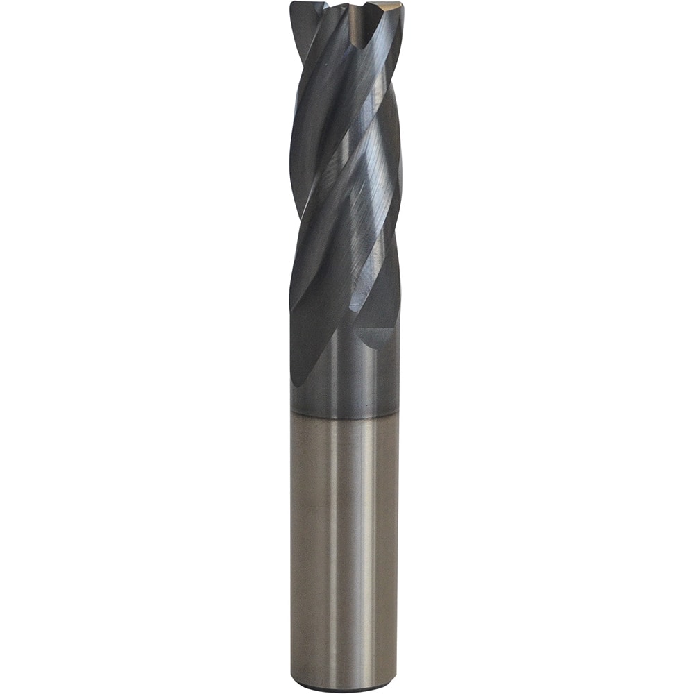 Accupro - 5/16" Diam 4 Flute Carbide 0.06" Corner Radius End Mill - Exact Industrial Supply