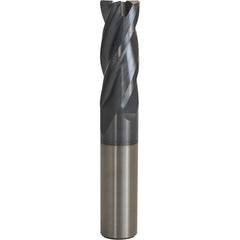 Accupro - 3/8", 7/16" LOC, 3/8" Shank Diam, 2" OAL, 4 Flute Carbide Square End Mill - Exact Industrial Supply