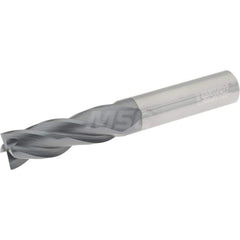 Accupro - 1/2", 1-1/2" LOC, 1/2" Shank Diam, 3" OAL, 4 Flute Carbide Square End Mill - Exact Industrial Supply