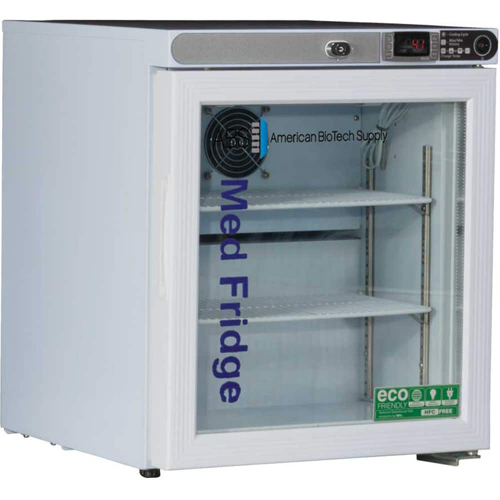 American BioTech Supply - Laboratory Refrigerators and Freezers Type: Pharmacy Refrigerator Volume Capacity: 1 Cu. Ft. - Exact Industrial Supply