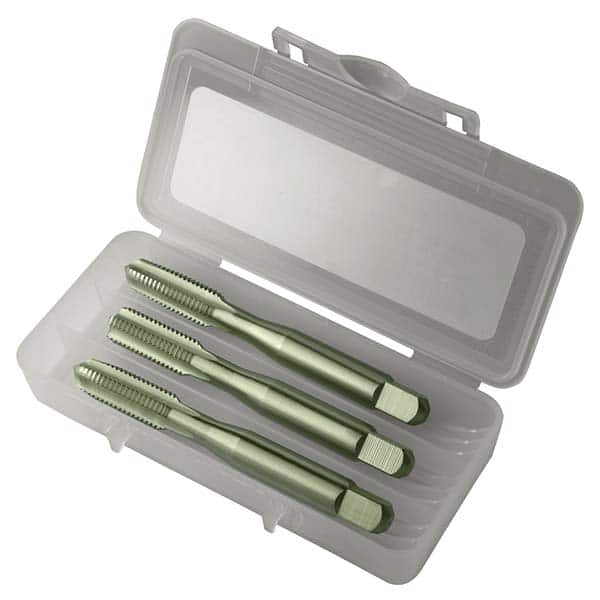 Greenfield Threading - Tap Sets Thread Size: 1/4 - 20 Number of Flutes: 4 - Exact Industrial Supply