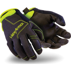 Puncture-Resistant Gloves: Size L, ANSI Puncture 2 High-Visibility Yellow & Black, Smooth Grip