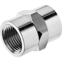 USA Sealing - 3/8" Galvanized Steel Pipe Hex Coupling - Exact Industrial Supply