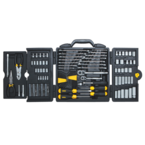 STANLEY® 1/4" & 3/8" Drive 150 Piece Mechanic's Tool Set - Exact Industrial Supply