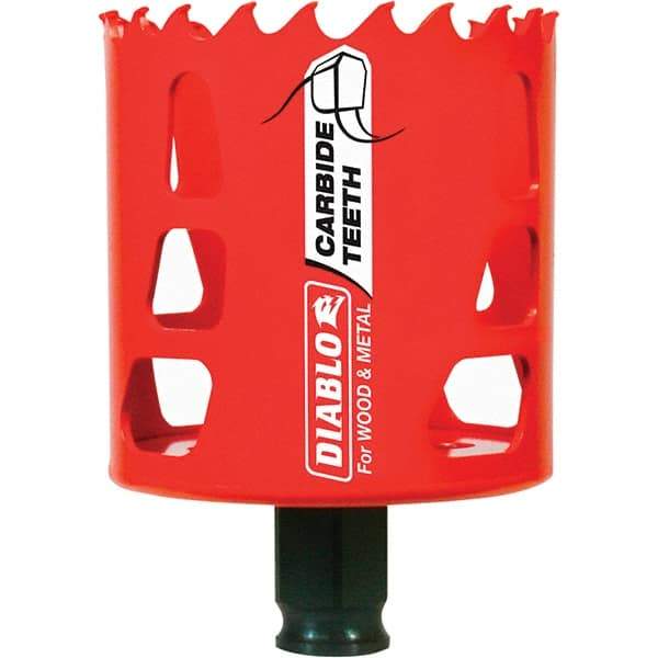 Freud - 2-1/2" Diam, 2-3/8" Cutting Depth, Hole Saw - Carbide-Tipped Saw, Toothed Edge - Exact Industrial Supply