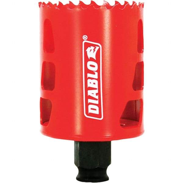 Freud - 2-1/8" Diam, 2-3/8" Cutting Depth, Hole Saw - Bi-Metal Saw, Toothed Edge - Exact Industrial Supply