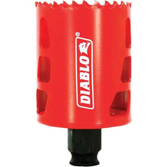Freud - 2-1/8" Diam, 2-3/8" Cutting Depth, Hole Saw - Bi-Metal Saw, Toothed Edge - Exact Industrial Supply
